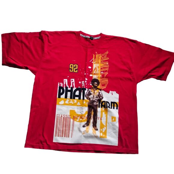 Phat Farm Vintage Y2K Red Graphic T-Shirt 3XL